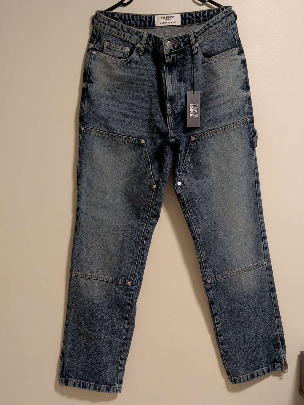 Men’s Relaxed Carpenter Jeans in Faded Blue